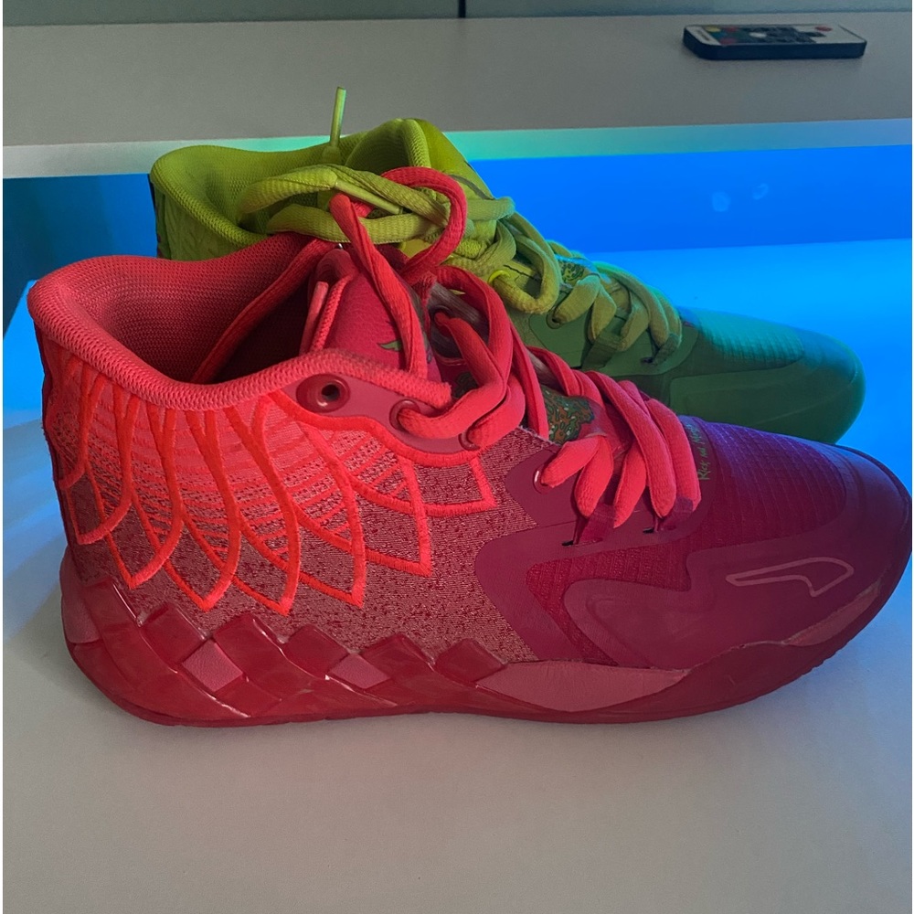 Melo Ricky and Morty edition sneakers..